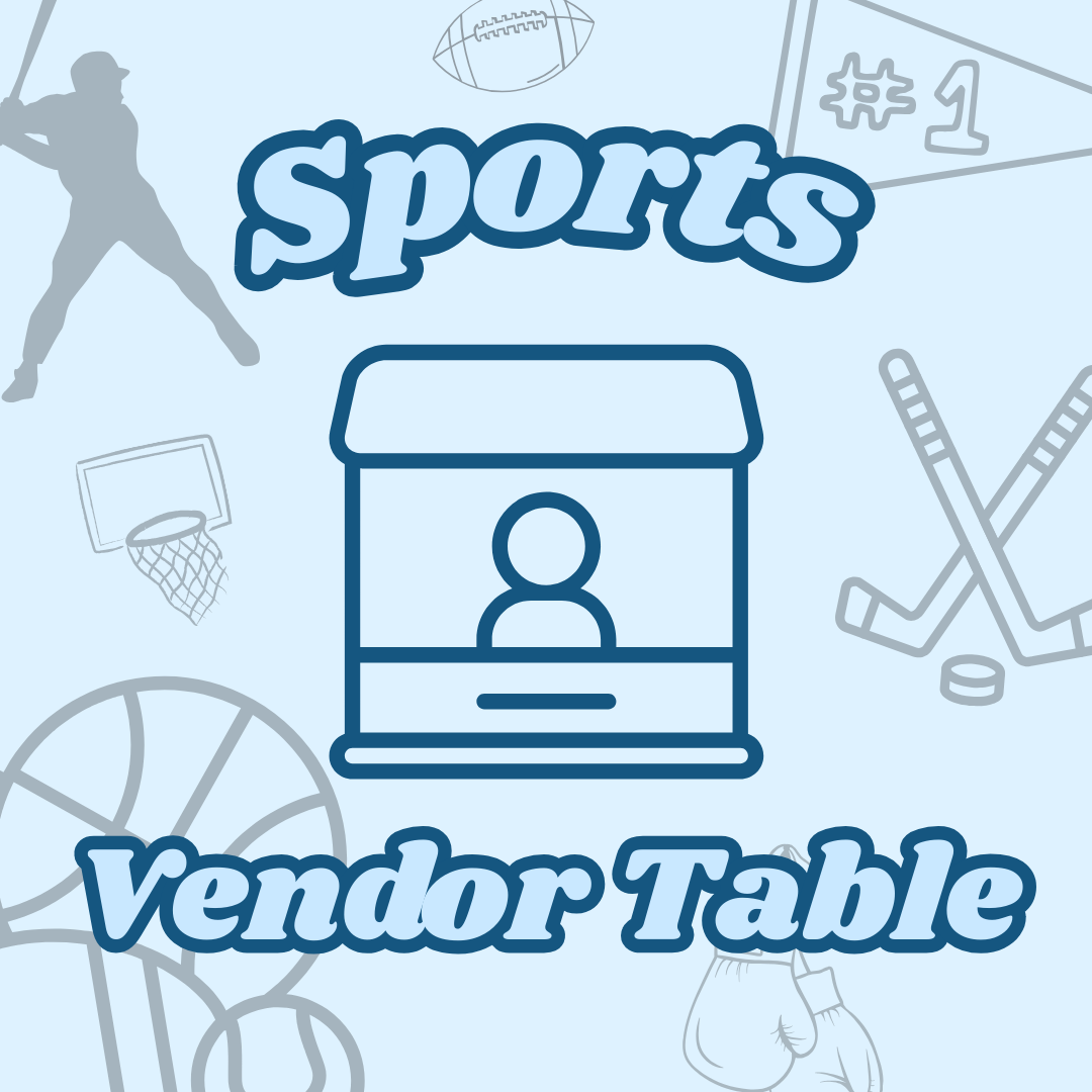 8FT SPORTS ONLY Vendor Table for January